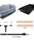 Pro Grade 20 Piece Paint Roller Set With Adjustable Frame And Extension Pole Jumbo Mini Roller Includes 18 Inch Bucket With Tray.