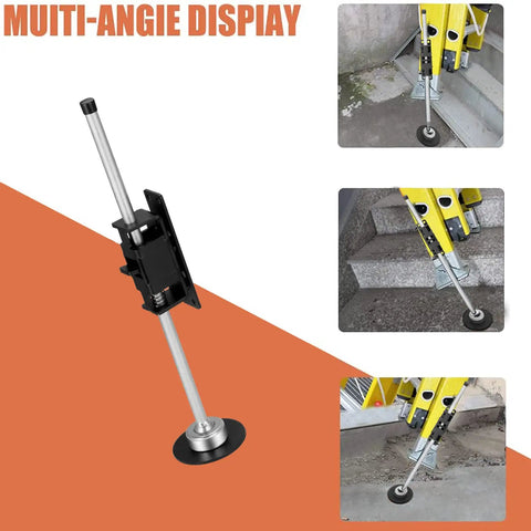 Adjustable Ladder Leveler Stabilizer Set 2 Pack For Extension Ladders Up To 650 Lbs Non Slip Silicone Feet Universal Fit Black