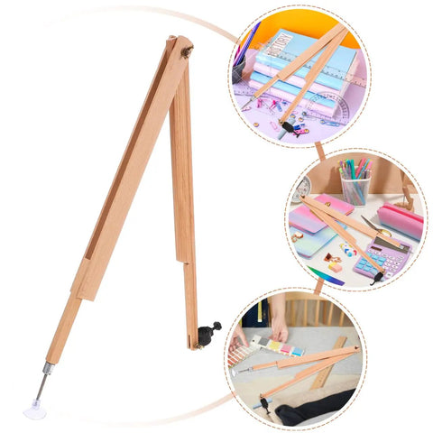 Solid Wooden Geometry Compass For Drawing Massive Circles On Blackboards Up To Forty Seven Inches dead accurate tool on a desk.