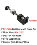 Upgrade Your CNC Router With Premium SFU1605 Ballscrew Kit Featuring 16mm Dia, C7 Grade Precision, Nema23 Steps, BF12 Nut, Coupler, And Full Z Axis Assembly For Fast Smooth Cutting: SFU1605 ball screw kit for CNC router