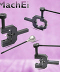 Badass Precision Radius Ball Turning Gear For Bench Lathes With Rock Solid Three Eighth Inch Shank And Heavy Duty High Speed Steel Cutter shown in multiple angles.