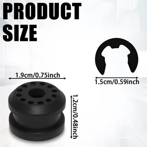 Dodge Ram Transfer Case Shifter Linkage Bushing Set With 2 E Clips Rubber Grommets Replacement For 1500 2500 3500 Heavy Duty Smooth Shifts Durable Fit Easy Installation Direct Fit OEM Quality, black rubber bushing 1.2cm
