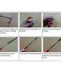 Instructions for using Polyester 3 Core Braid Fish Tape With Changeable Leader Tip No Rust 6mm Diameter Cable Puller 50ft Length