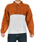 Heavy Duty Leather Welding Jacket With Heat And Flame Resistant Cowhide Real Workwear For Pros Full Coverage Weld Coat