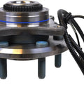 Heavy Duty Front Wheel Bearing And Hub Assembly For 2018-2020 Ford F-150 4WD with sensor and bolts for direct swap installation.