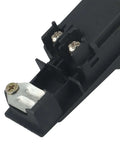 Close-up of Angle Grinder Switch Replacement for GWS-20-180, 250V 12A Trigger Switch showing metal and plastic connectors.