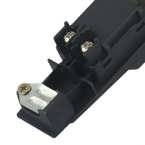 Close-up of Angle Grinder Switch Replacement for GWS-20-180, 250V 12A Trigger Switch showing metal and plastic connectors.