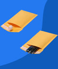 14.5 X 20 Inch Kraft Bubble Mailers Pack Of 50 Self Sealing Padded Envelopes showing open top with pens and bubble seal