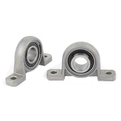 Thinking Process: KP003 aluminum alloy bearing block, 17mm bore, 2-piece mount for rotating shafts