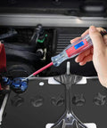 3 To 65V Backlit Digital LCD Circuit Tester Test Light with 140 inch extended wire used on car battery.