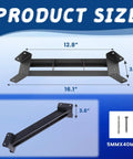 Heavy Duty 12 Pack 45 Degree Angle Pergola Bracket Kit For 4x4 Lumber Gazebo Construction Open Corner Steel Brackets 3.6x3.6 Inch Reinforcement For Wooden Structures with dimensions and screws visible.
