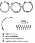 Straight Shot Stainless Steel Braided Fuel Line Quick Fix Kit For 1999 To 2003 Chevy Silverado GMC Sierra V8, includes fuel lines and filter.