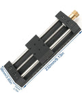 Built Tough Aluminum Manual Sliding Table Actuator, 232mm length, precise linear motion for heavy duty industrial projects.