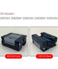 Premium Linear Guideway Carriage for Smooth Motion SSR15XV Series Block Rail Slide showing front and back views.