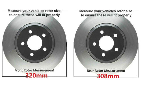 Street Ready Brake Kit For Nissan Pathfinder Murano Infiniti QX60 And X35 2013 To 2021 Front Rotors 12.60 Inches Rear 12.13 Inches