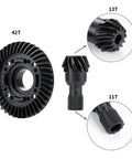 Beefy Steel Front And Rear Differential Gear Set For 1 To 5 Scale RC Cars 13 Tooth Pinion And 42 Tooth Ring Gears Close-Up