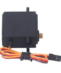 Heavy Duty RC Servo Motor With Copper Gears And Rock Solid Plastic Housing For ZD Racing Dbx07 1/7 Scale RC Cars, matte black, with wires.