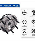 4WD Front Wheel Bearing Hub Assembly Fits Chevy Silverado Suburban Avalanche 1500 2500 3500 HD GMC Sierra Yukon XL H2 8 Lug Replacement