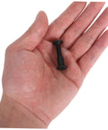 Bulletproof Heavy Duty Lock Screws And Nuts For Furniture Assembly, black cross dowel bolt held in hand.
