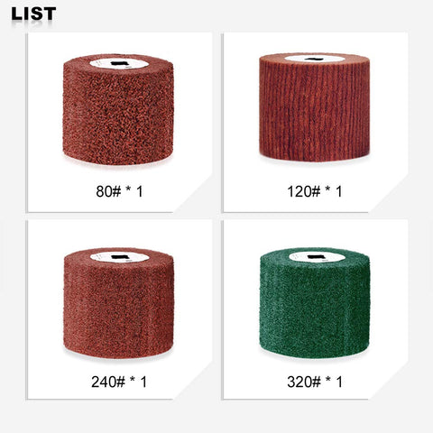 Set of 4 nonwoven wheels 80#, 120#, 240#, 320# for Heavy Duty Pro Grade Burnishing Polishing Machine Kit 1200W 110V