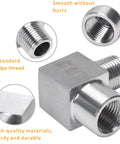 Heavy Duty Stainless Steel 304 90 Degree Street Elbow Fitting Pack Of Two One Eighth Inch NPT Male To Female, corrosion resistant