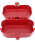 Heavy Duty Plug Lockout Box With Self Cylinder Design, Pro Grade PA And ABS Construction, open showing interior detail