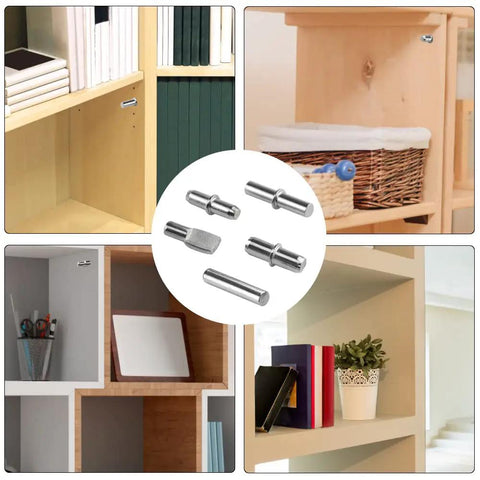 Dang Sturdy Nickel Plated Shelf Pin Kit With Seven Styles Of Heavy Duty Support Pegs for easy cabinet mounting and sturdy storage.
