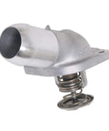 Plug And Play Coolant Thermostat Water Inlet Assembly with steel housing and spring for GM trucks, enhances performance and prevents leaks.