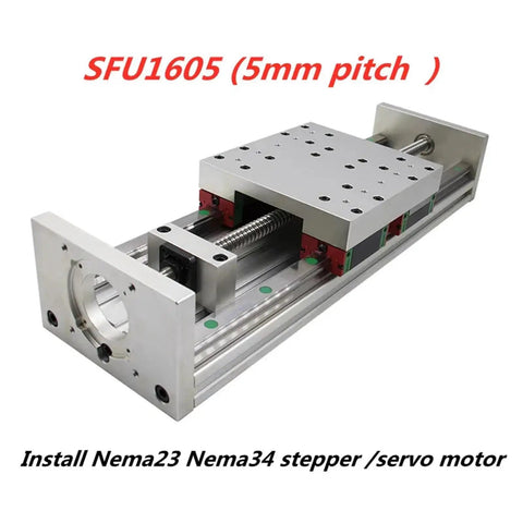 Built Like A Tank Metal Ball Screw Nut Motion Table And Sliding Rail Kit Paired With Smooth As Butter Hgr20 Linear Guides, SFU1605 model.