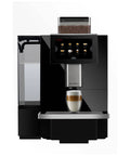 Front view of Boss Grade Super Automatic Espresso Machine With Auto Clean Milk System for lattes and cappuccinos, black