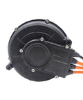 Heavy Duty Qs165 Mid Drive Motor For Electric Bike Conversion 5000W Peak 10kW PMSM Setup rear view with orange cables