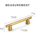 Gold Cabinet Handles 3 Inch 76mm Pack Of 3 Minimalist Modern Dresser Pulls measurement diagram