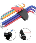 Grab This Slick Flat End Hex Wrench Set For Serious Appliance And Auto Repairs Featuring Tough CRV Steel With Grip Plastic Coating To Crush Tight Screws Without Slipping Or Stripping Those Stubborn Fasteners In A Jiffy. 10pc metric hex wrench set, CRV steel, plastic-coated grips, for bike and appliance repairs