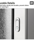 Durable metal locks on Built Like A Tank 304 Stainless Steel Waterproof Electrical Box With Heavy Duty Rubber Seal And Clear Window.