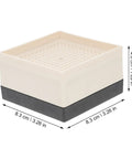 4 Pack Glide Chair Leg Covers For Wood Floors, shockproof pad with PP top and TPU bottom, 8.3 cm square size shown
