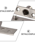 Close-up view of 2 Pack 360 Degree Stainless Steel Pivot Hinges for Doors and Cabinets Upper and Lower Swivel Ball Bearing Hardware Kit.
