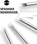 Magnetic U-Type Spanner Screwdriver With 1.7mm Tip And 3 Inch Shaft perfect for nail pulling and automotive work, showing chrome plated steel tips.