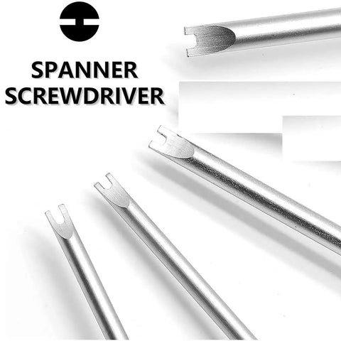 Magnetic U-Type Spanner Screwdriver With 1.7mm Tip And 3 Inch Shaft perfect for nail pulling and automotive work, showing chrome plated steel tips.