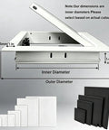 Heavy Duty Steel Access Panel For Drywall With Sleek Flush Mount Design showing dimensions and various size options.