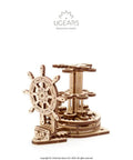 Dope Mechanical Wooden 3D Puzzle Wheel Organizer With Nautical Ship Steering Wheel Kinetic Desk Storage For Pens Or Pencils Steampunk Planetary Mechanism Spins For A Sick Workspace Vibe, wooden desk organizer