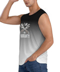Premium Full Print Men Sleeveless Tank Top With Dope Funny Mechanic Graphic Tee Ultra Light Cooling Fabric Relaxed Fit Workout Vest For Daily Grind And Summer Vibes, featuring a mechanic graphic on a gradient shirt.