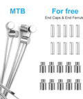 Dope 10 Piece Bike Brake Cable Kit With End Caps And Ferrules For Mountain Bikes Zinc Coated Cables and components display