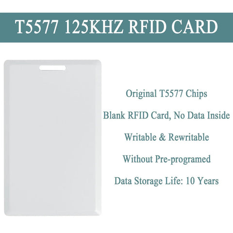 12 Pack T5577 125kHz Proximity Cards Rewritable Clamshell For Easy Access Control with features listed