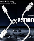 CarPlay Ready USB A To USB C Cable For iPhone 17 16 15 Series Plus Pro Max And iPad Air 10th Gen White Three Foot Car Charger Cord Delivers Instant CarPlay Activation And Smooth In Car Use shown with flexible TPE covering and USB ends.