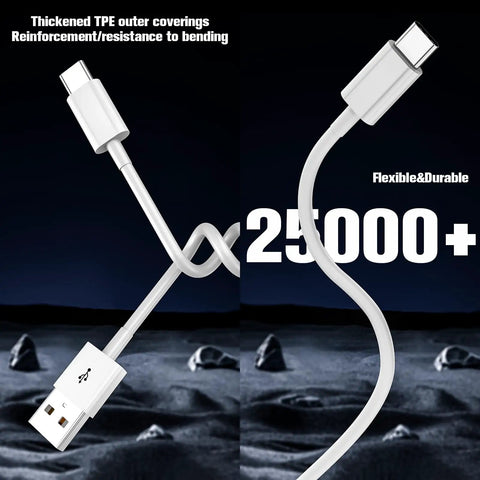CarPlay Ready USB A To USB C Cable For iPhone 17 16 15 Series Plus Pro Max And iPad Air 10th Gen White Three Foot Car Charger Cord Delivers Instant CarPlay Activation And Smooth In Car Use shown with flexible TPE covering and USB ends.