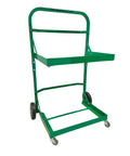 Tough As Nails Heavy Duty Recycle Bin Cart With Aluminum Frame And Stainless Steel Hardware Manages Four Hundred Pounds, green wheeled cart.
