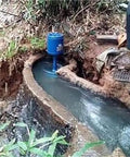 Low Head Axial Flow Micro Hydro Generator With Pure Copper Wire Core Quiet Water Turbine installed on a small water channel