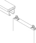 Illustration of Four Wheel Pocket Door Roller Assembly Built To Last For EZ Glide And Similar Pocket Doors Heavy Duty Smooth Glide