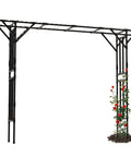 Massive Flat Top Garden Arch Trellis For Climbing Plants Outdoor Entrance Pavilion 141 Inches Long By 106 Inches High Metal Yard Arch With Roses