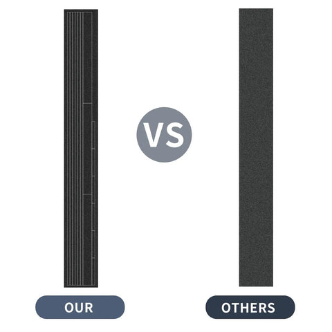 Comparison of Pre Cut Light Seal Foam Sponge Kit Stops Leaks On Electro 35 Models vs standard foam seals. Both are long and black.